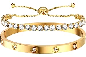 MPRAINBOW Personalized Women Thick Link Bracelet - Love Quote Name ID Engraved Link Bracelet,Adjustable Watch Band Chain Wristband Jewelry Gifts to Lover Girlfriend Wife Mom Sister