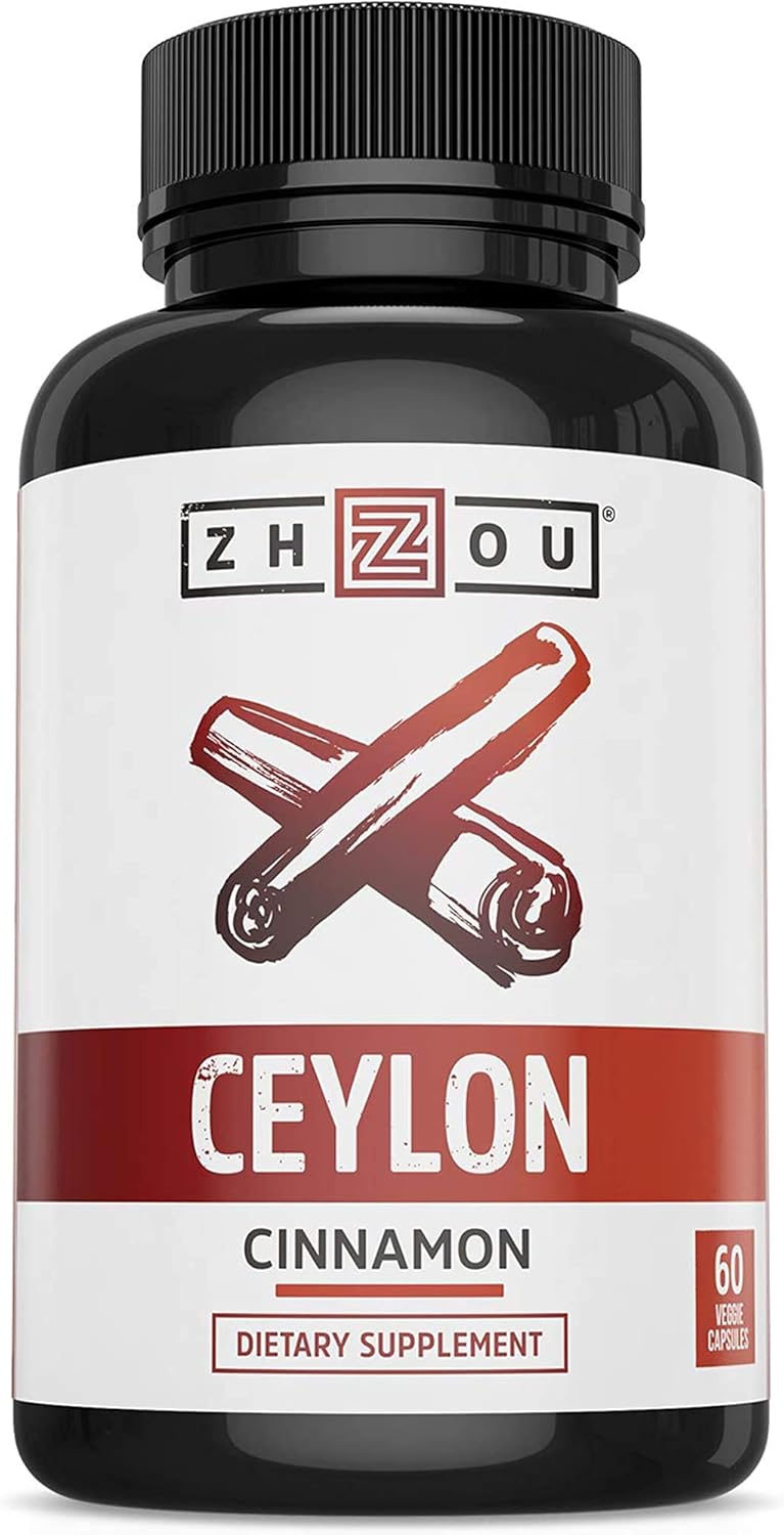 Ceylon Cinnamon Capsules - Designed to Support Blood Sugar, Heart Health and Joint Mobility - ‘ True Cinnamon ’ Native to Sri Lanka - 1200mg per Serving: Health & Personal Care