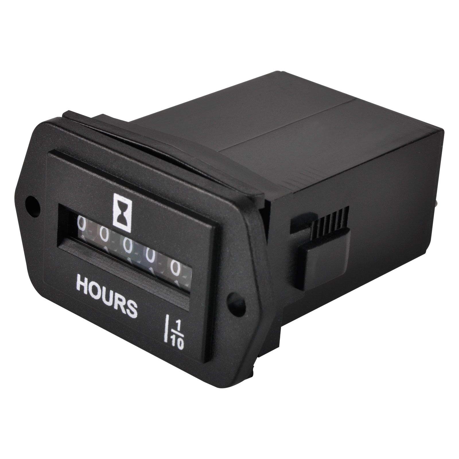 HonorMeet Analog Hour Meter,DC 6V to 80V,Total Hours for Maintenance,Data Storage for Lawn Mower Generator Tractor RV Motorhome Air Compressor.(Diamond-DC)
