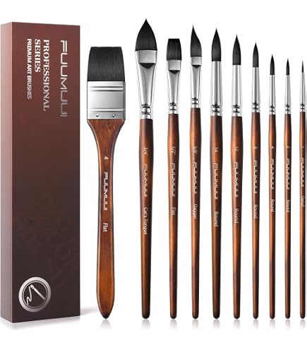 Amazon.com: Yasutomo Fusion Brush Set, 5 Pieces, Arts and Crafts