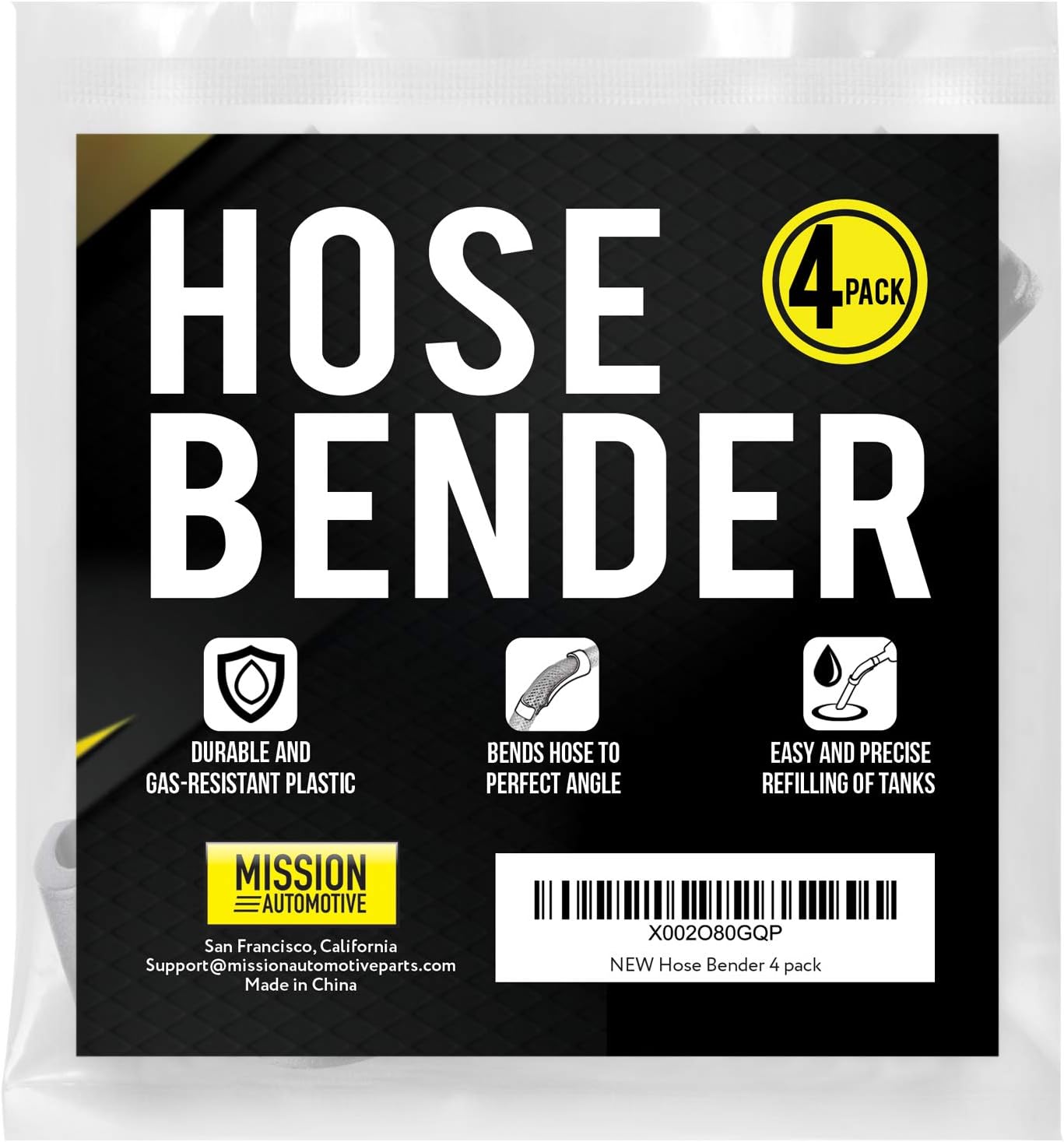 4 Pack Hose Bender for Racing Fuel Tanks, Utility Containers, Gas Cans - Heavy Duty - Compatible with VP, Sportsman, Rural King and more. Provides the perfect bend for your fuel hose: Automotive