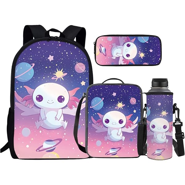 Dispalang Horse Print Backpack Set For Kids - Includes Lunch Bag & Pencil Case - View #5