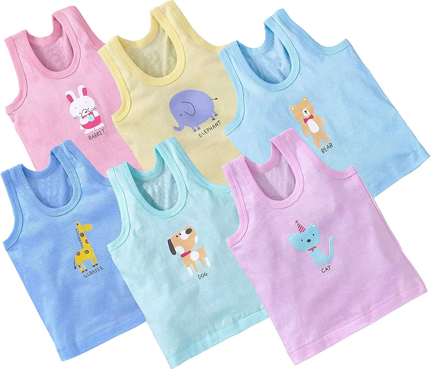 KSHIVA New Born Baby Pure Cotton Printed Regular Fit Sando Innerwear