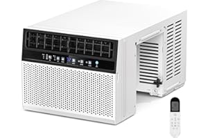 Antarctic Star 12,000 BTU Window Air Conditioners, U-Shaped Air Condtioner Unit Cools up to 550 Sq. Ft, 6 Modes 24H Timer Energy-saving Window AC Units, Full Window View, Easy to Install, White