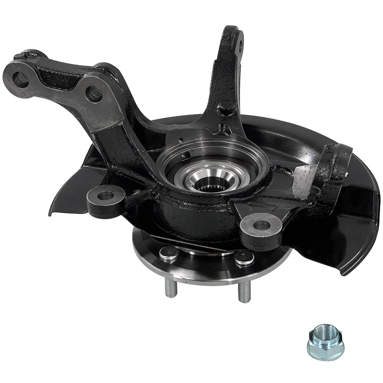 Photo 1 of 51211SWAA00 Front Steering Knuckle & Wheel Bearing Hub Assembly Compatible with Honda CR-V CRV 2007 2008 2009 2.4L, Right Passenger Side, Replace# 44600SJKJ00, 45255STKA00, 51211SWAA00