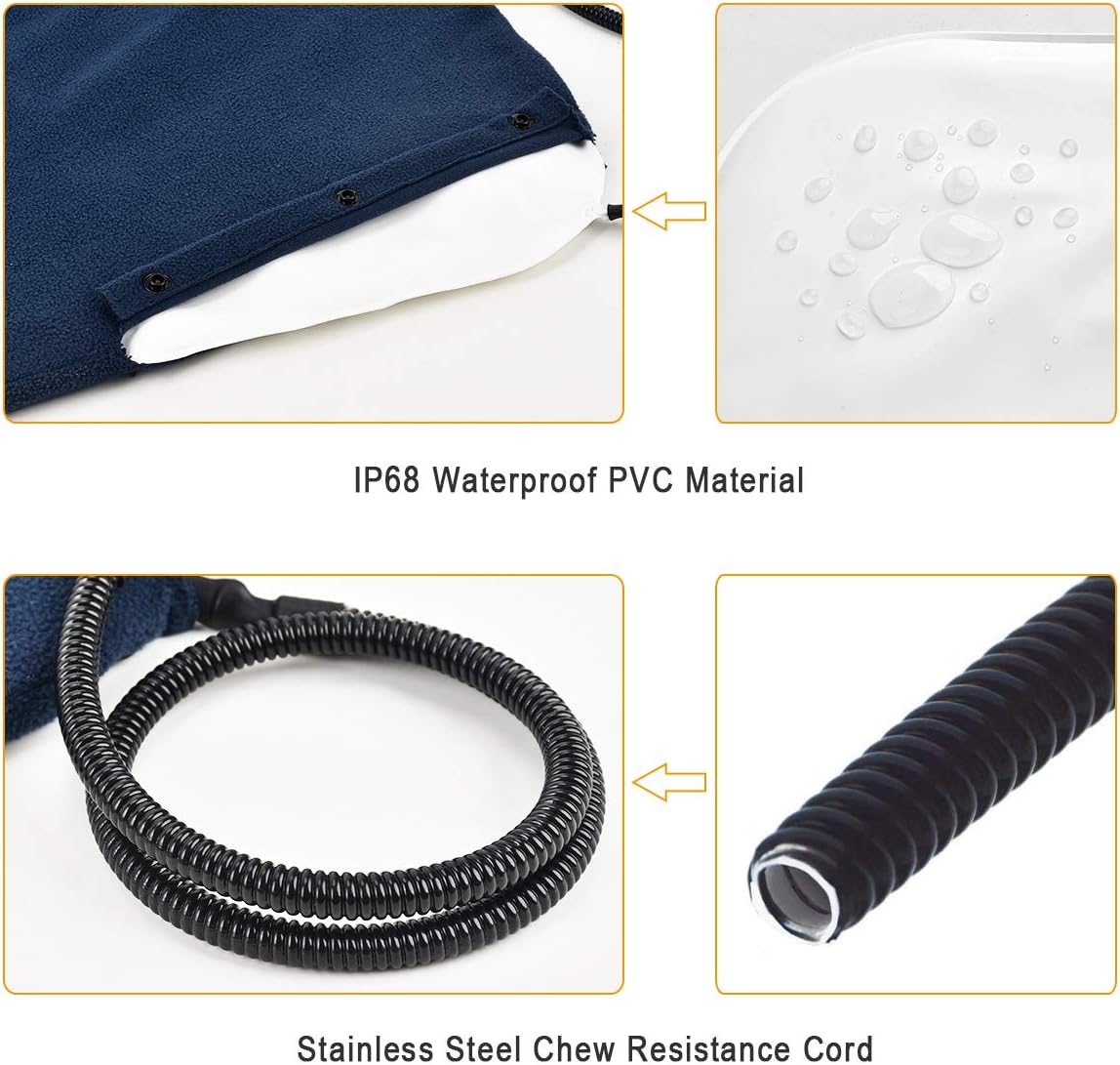 RIOGOO Pet Heating Pad, Electric Heating Pad for Dogs and Cats Indoor Warming Mat with Auto Power Off (M:18" x 18") : Pet Supplies