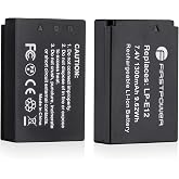 FirstPower 2 Pack LP-E12 Batteries for Canon EOS M50 Mark II Camera | 2-Pack 1300mAh LP-E12 Battery Compatible with Canon EOS M50, M50 Mark II, EOS M, M2, M10, M100, M200, SX70 HS, Rebel SL1