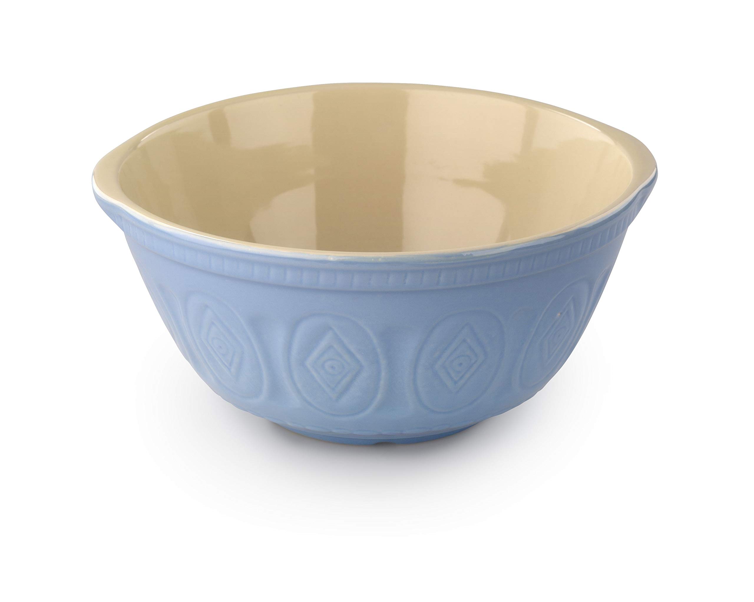 Tala Traditional Ceramic Stoneware Mixing Bowl, Blue/Cream