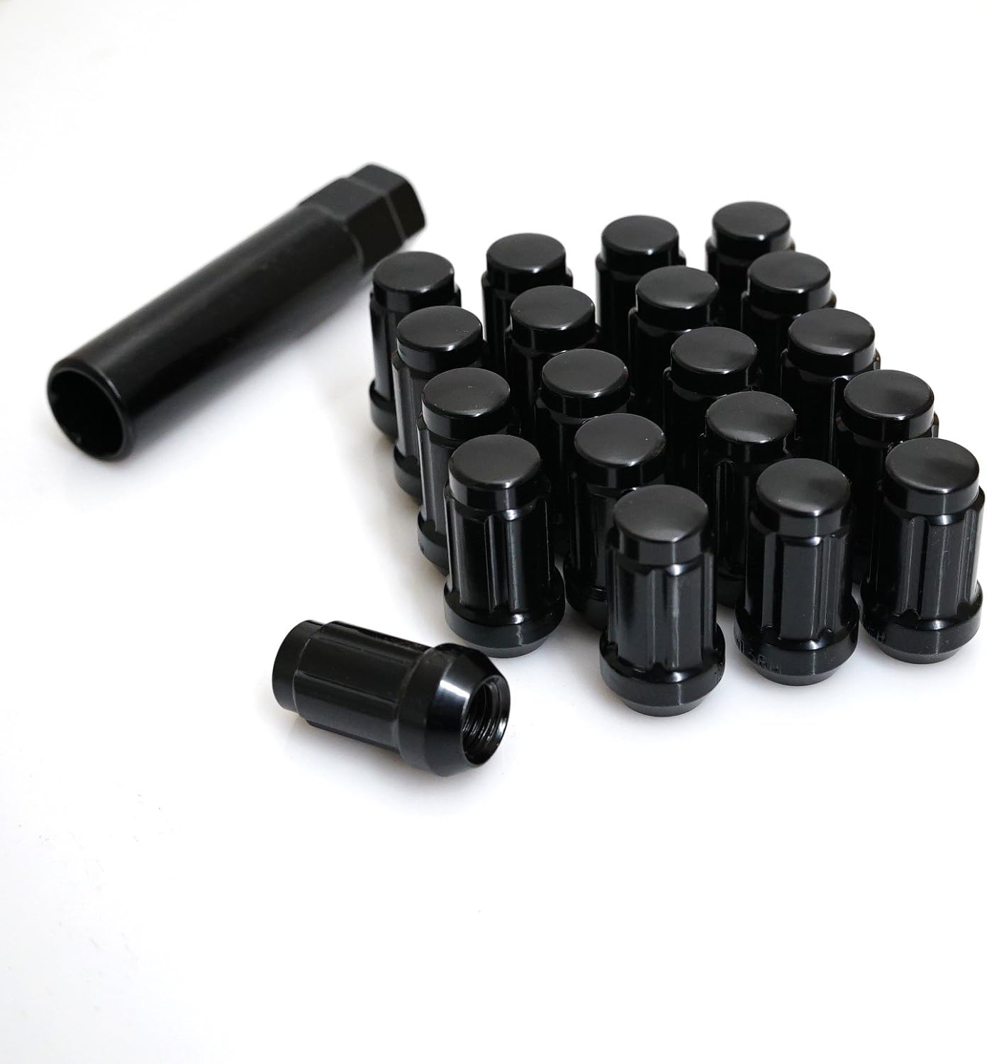 Black Tuner Spline Drive Lug Nuts 12x1.25 Close End