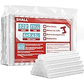 SHALL Full Size Hot Glue Sticks, 0.43” Dia x 4” Long, 120-pack Clear Hot Melt Glue Gun Sticks for All-Temp Glue Guns, Multipu