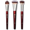 BK Beauty Core Complexion Trio Makeup Brushes Set (3PC) – Foundation, Concealer, and Blending Brushes for Liquid, Cream & Powder – Vegan, Cruelty-Free, Ultra-Soft Face Makeup Brushes