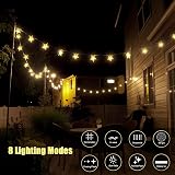 FANSIR Solar Garden Lights 50 LED Star Fairy Lights 23ft 8 Modes Warm White view 3