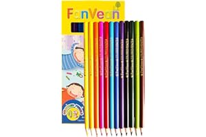 FanVean Colored Pencils for Kids Classroom Set, 12 Count Pre-sharpened Coloring pencil Bulk Gift