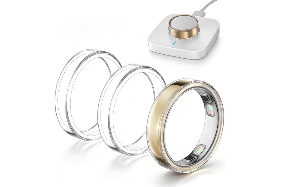 CoBak 3 Pack Clear Ring Cover Compatible with Oura Ring 5 | Support Charging with Cover on, 0.5mm ultra-thin transparent TPU anti-scratch protector for Oura Ring 5, for men/women.