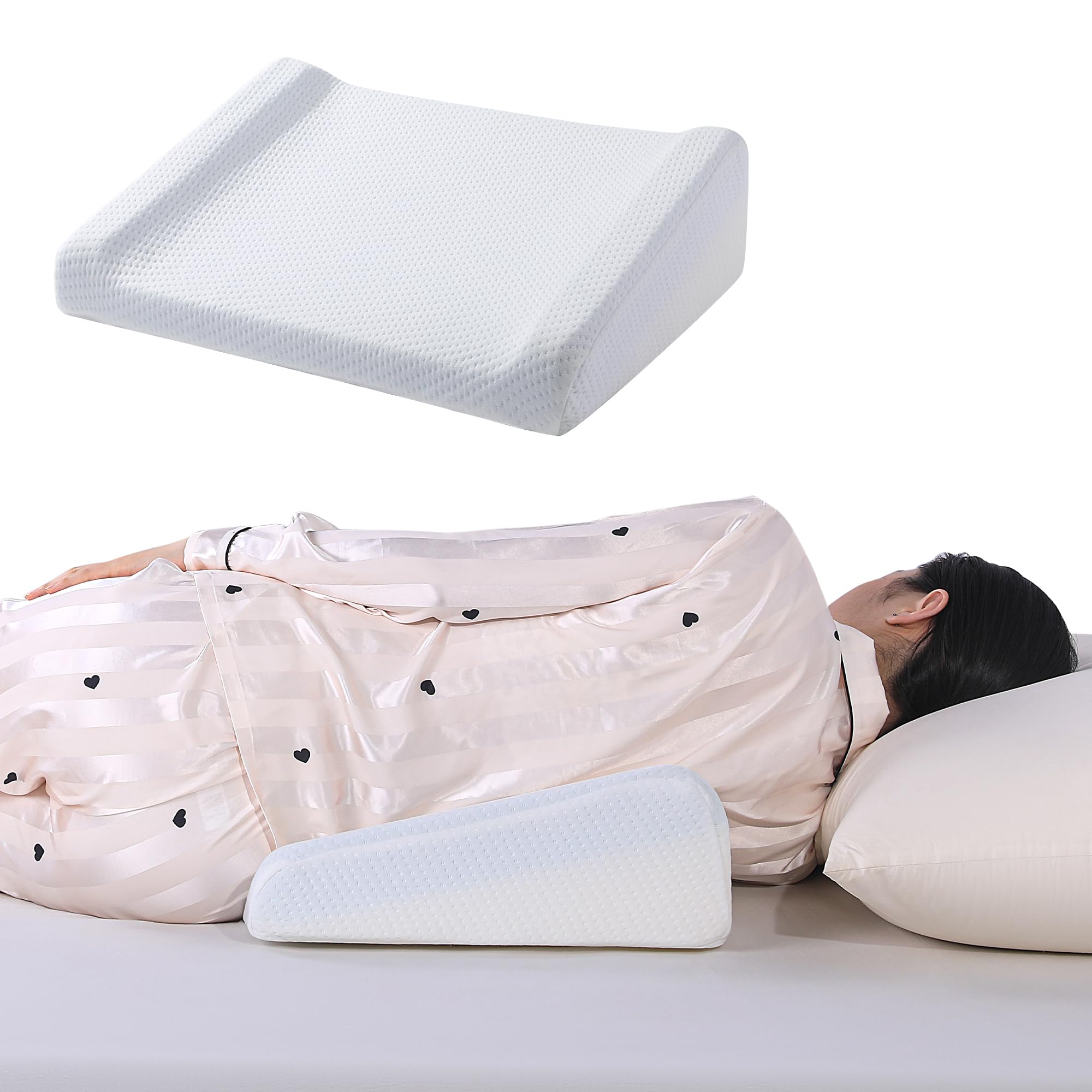 Photo 1 of MABOZOO Shoulder Pain Relief Pillow, Memory Foam Shoulder Sleeper Pillow for Pain Relief Sleeping, Wedge Bolster Pillow for Side, Back and Stomach Sleepers