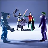 DC Comics Batman and Robin vs Joker and King Shark 4-Inch Action Figures 4-Pack view 3