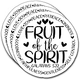 (3Pcs) Fruit of The Spirit Sticker, Christian Gifts Decorate Books Laptop Phone, Water Bottles Kindles Stickers, Tumbler Sticker Waterproof Vinyl Decorate Sticker 3" Inch