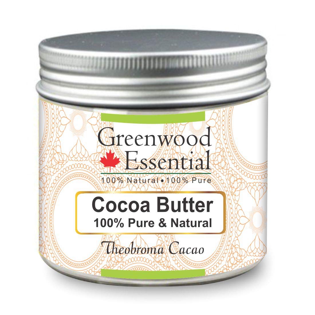 Greenwood Essential Cocoa Butter (Theobroma Cacao) Natural Therapeutic Grade 50gm