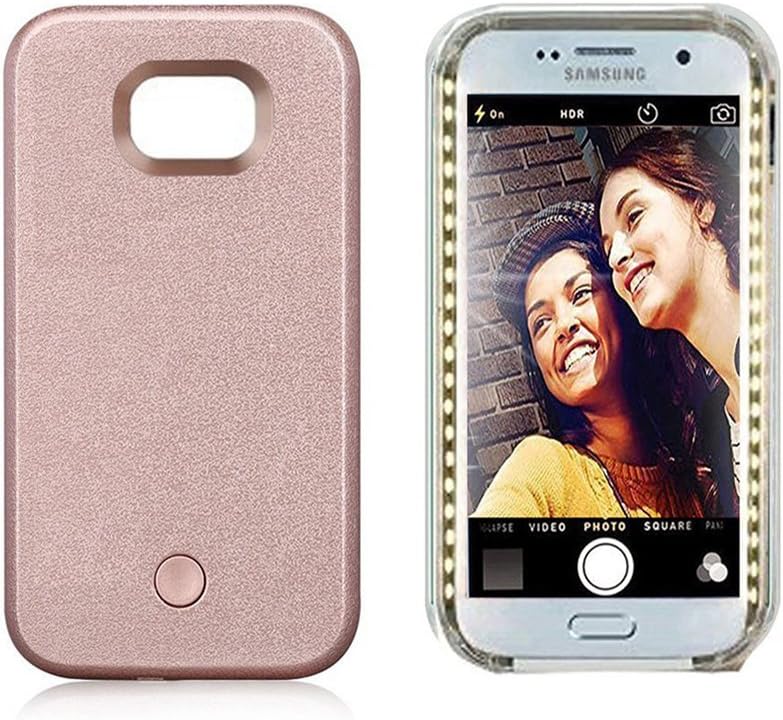 Vanjunn Samsung S6 Edge LED Selfie Light Case - for Samsung Galaxy S6 Edge Cell Phone with Rechargeable Backup