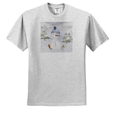 Amazon Co Jp ウータ ナウマン水彩画のイラスト冬の森のtシャツでの