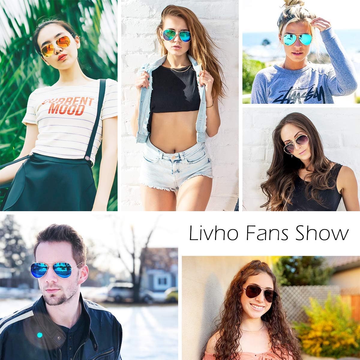 Livhò Sunglasses for Men Women Aviator Polarized Metal Mirror UV 400 Lens Protection: Shoes