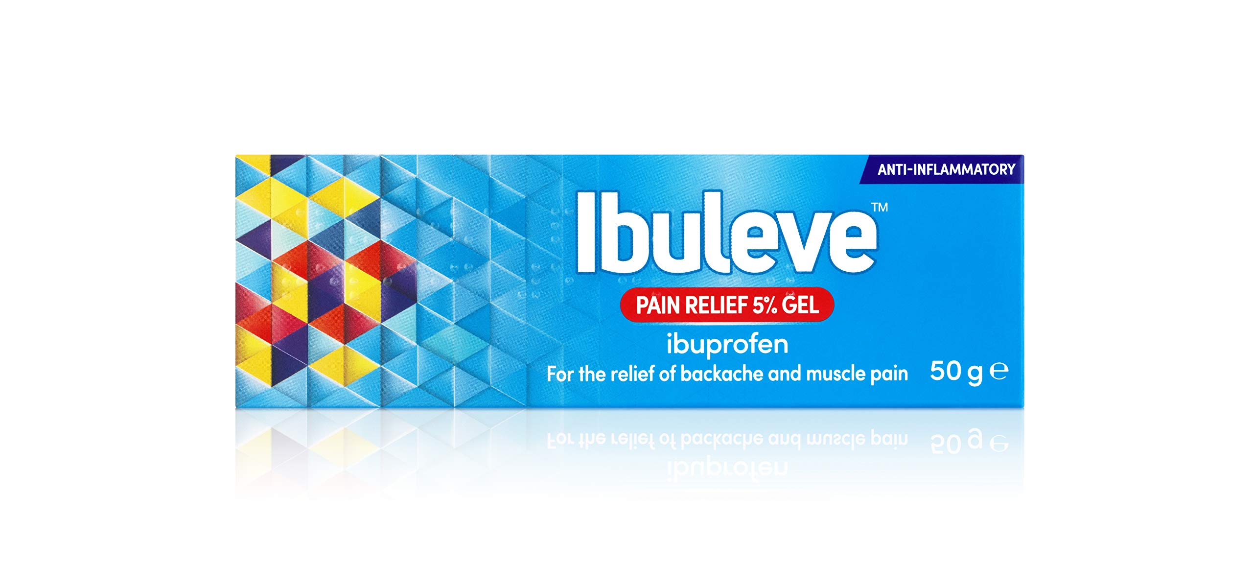 Ibuleve Pain Relief 5% Ibuprofen Gel, Clinically Proven, Anti-Inflammatory Relief for Joint Pain, Sprains, Backache, Muscular Pains and Sports Injuries, 50g