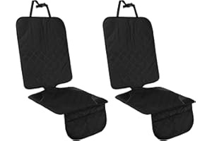 AOKJOY 2 Pack Car Seat Protector for Child Car Seat Car Seat Covers Non-Slip Bottom 2 Mesh Pockets for Baby and Pet Black