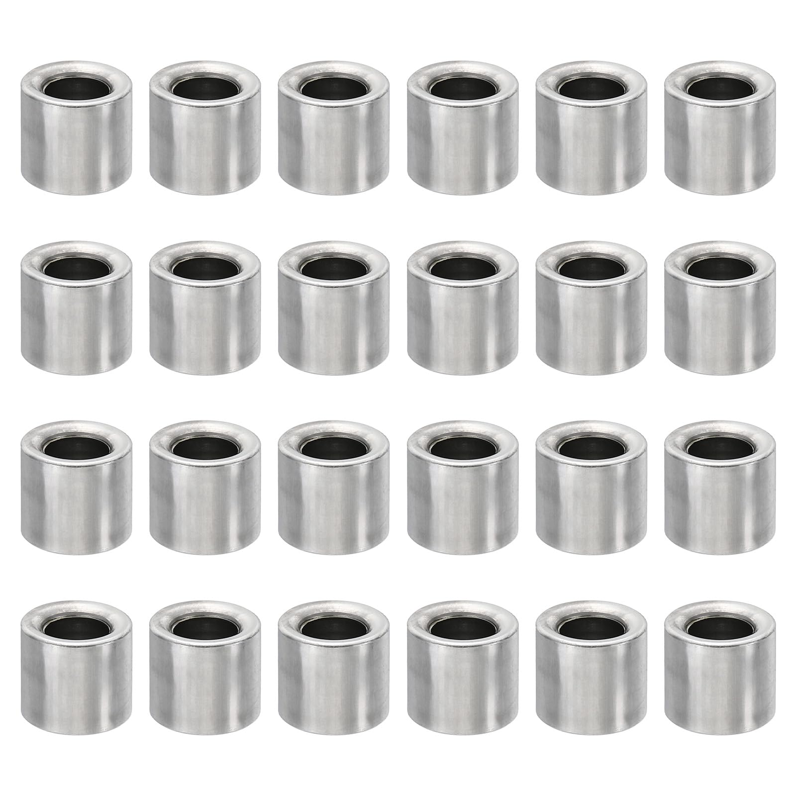 PATIKIL M6 Steel Spacers, 24 Pcs Metal Spacers Steel 6.2mm ID x 11mm OD x 10mm L Carbon Steel Spacer Screw Standoff Round for 1/4in or M6 Screw Bolts