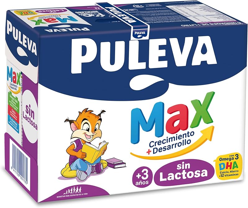 Max Sin Lactosa Leche De Crecimiento Y Desarrollo +3 Años Pack 6x 1l