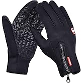 FOXLVDA Winter Warm Gloves for Men and Women, with Windproof and Waterproof Features, Sensitive Touch Screen Texting Fingers for Work, Cycling, Driving