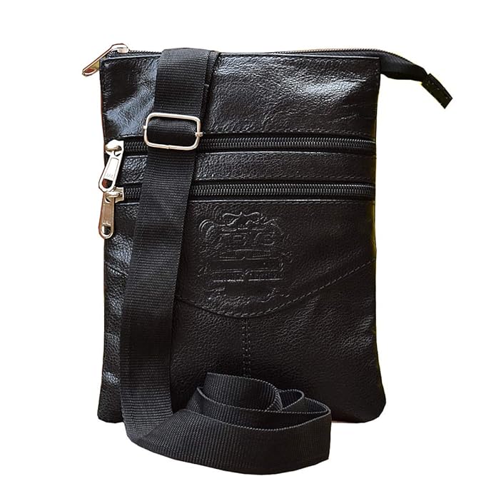 Buy ABYS Genuine Leather Black Passport HolderCash BagNeck Pouch