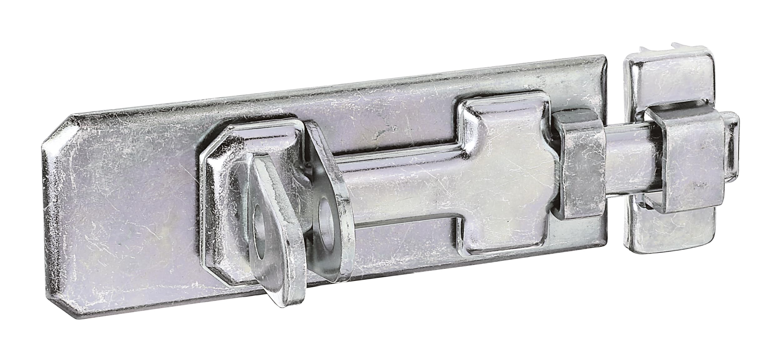 ALBERTS Square Lock, Riegel, Silver, 80 x 35 mm, Hot-Dip Galvanised Surface, Modern, Outdoor, Harsh Environments