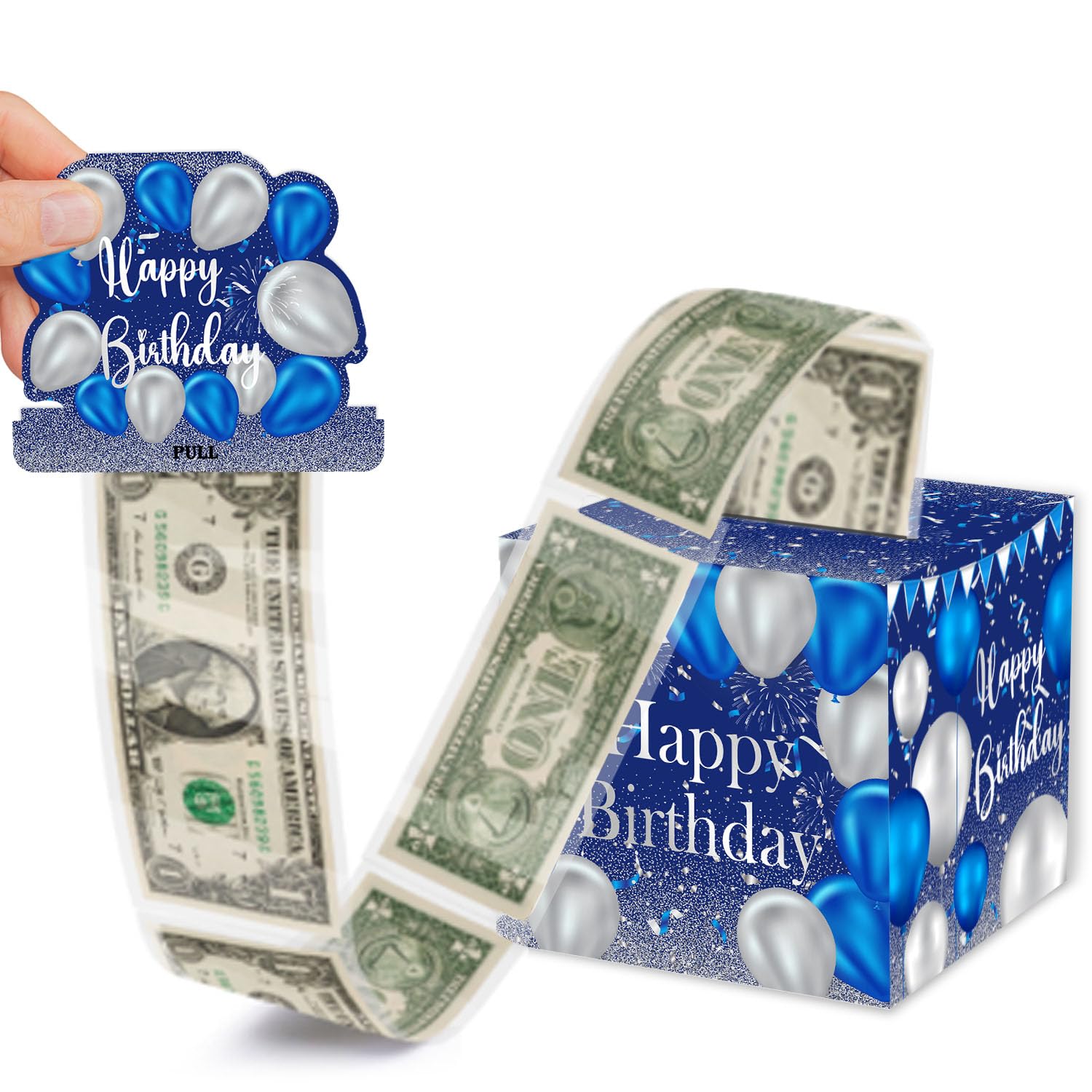 Blue Balloon Themed Party Decor - Surprise Cash