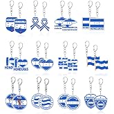 Woosytoo 24Pcs Honduras Flag Keychain Bulk Acrylic | Honduran Key Ring Pendant for Independent Day, Honduras Souvenirs Party Favors, Patriotic Gift for Women Men Backpack Decor