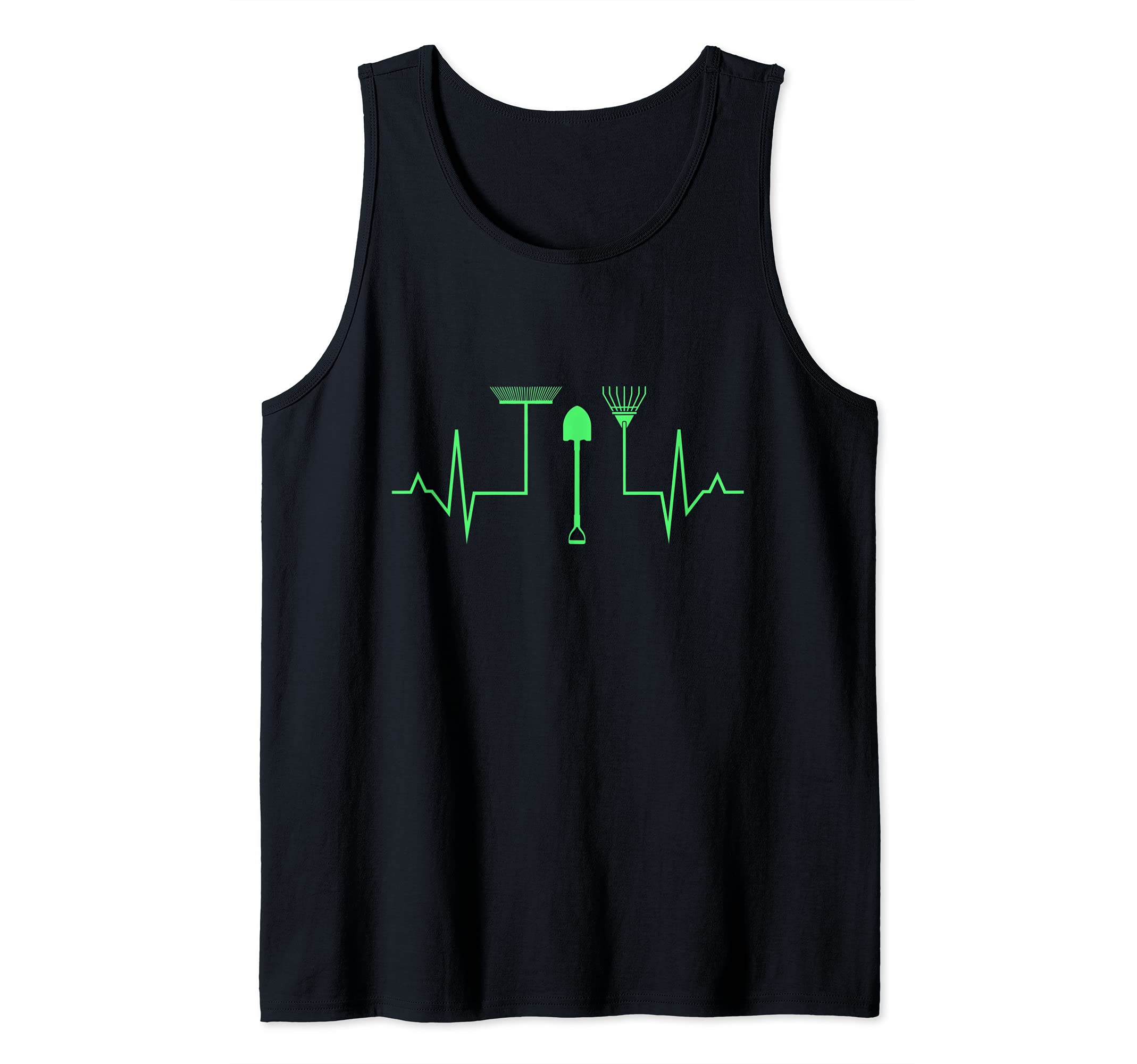 garden heartbeat ECG garden tool gardener allotment garden Tank Top