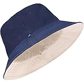 Oversize XXL Bucket Hat, Extra Large Unisex Reversible Cotton Bucket Hats, Double Side Wear Fishing Hat Summer Sun Hat