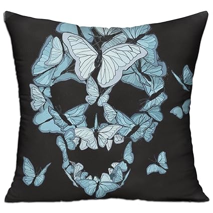 Amazon Com Wqbzl Blue Butterfly Pirate Skull Fashion Decorative