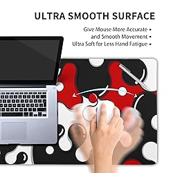 aportt Red Black White Mouse Pad Anime Cool