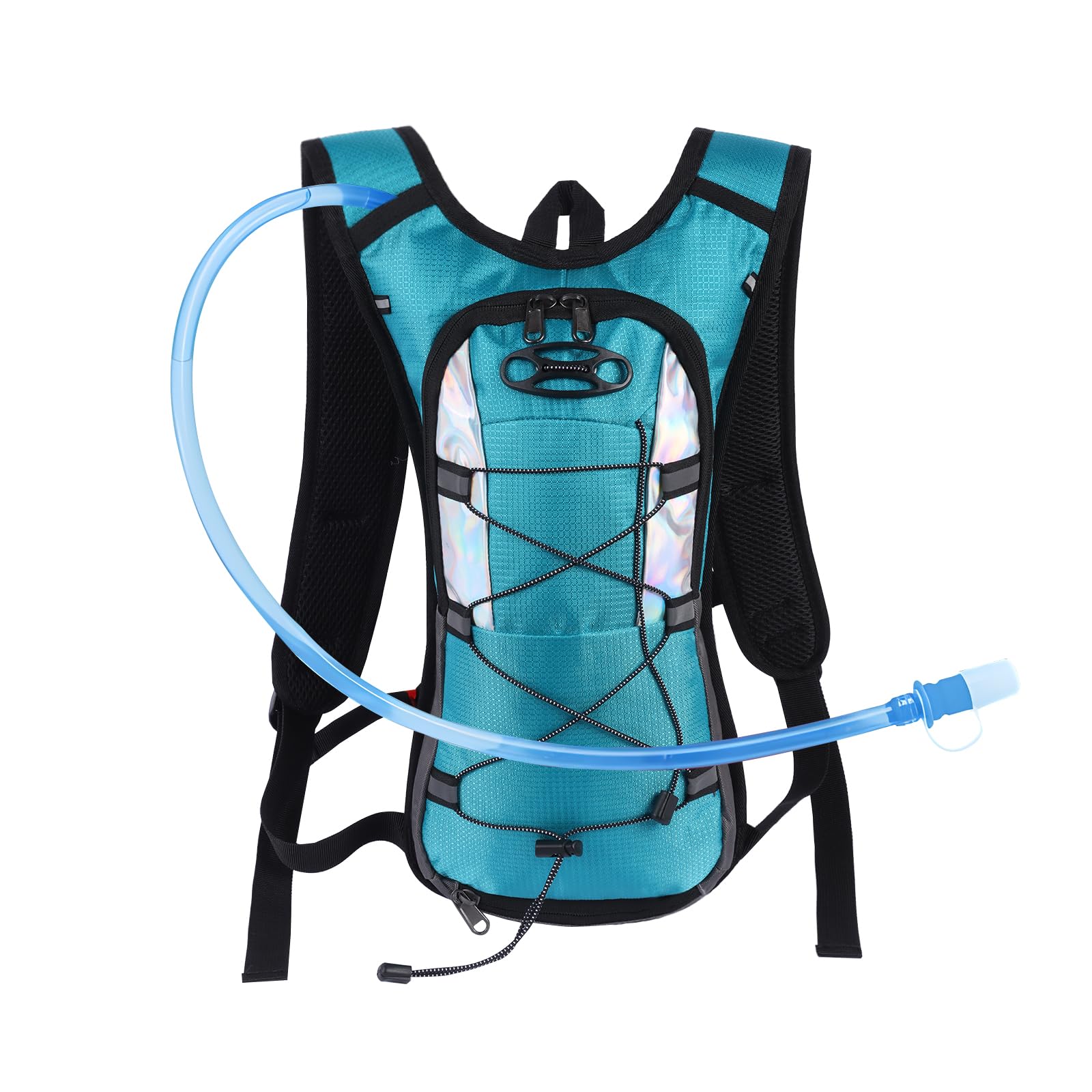 AuGiueam Hydration Backpack, Large Water Backpack with Adjustable Strap for Hiking Cycling Running Climbing, Lightweight Hydration Pack for Men and Women (Aqua Blue)