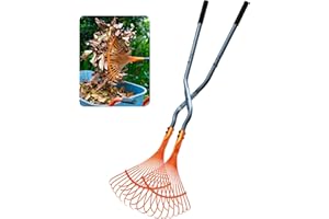 Pathneer Leaf Grabbers for Yard Work, Leaf Picker Upper Grabber with Long Steel Handle & Wide Steel Claw, Cushioned Grip, Leaf Pickup Tools for Leaves, Lawn Clippings, Twigs Yard Waste