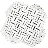 12Pack 12" x 12" Interlocking Rubber Floor Tiles PVC Drainage Mat Pool Mats for Floor, Modular Interlocking Cushion Mat Shower Mat Non Slip for Bath, Deck, Drain, Pool, Patio, Balcony, Kennel, White