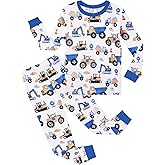 Little Hand Boys Allover Prints Pajamas 2 Pieces Long Sleeve Jammies Set Toddler Pjs Sleepwear Size 2-8 Years