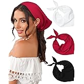 AWAYTR Triangle Head Scarf Hair Bandanas for Women Bandana Headband Scarf Tie-Back Head Coverings Headscarf for Girls