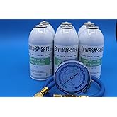 Arctic Air for R22 Systems, 6 Cans &amp; Brass Charging Gauge, Envirosafe, White