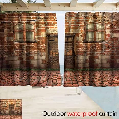 Amazon Com Marymunger Sliding Door Curtain Rustic Antique