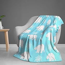 Duduho Cute Polar Bears with Snowflakes Baby