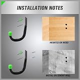 Swanlake Garden Tools Heavy Duty Garage Hooks 6-Piece Wall Mount J Hooks view 5