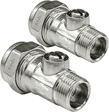 Reeds 2x 15mm 3/8in Male Flat Faced Isolating Valve Pack view 1