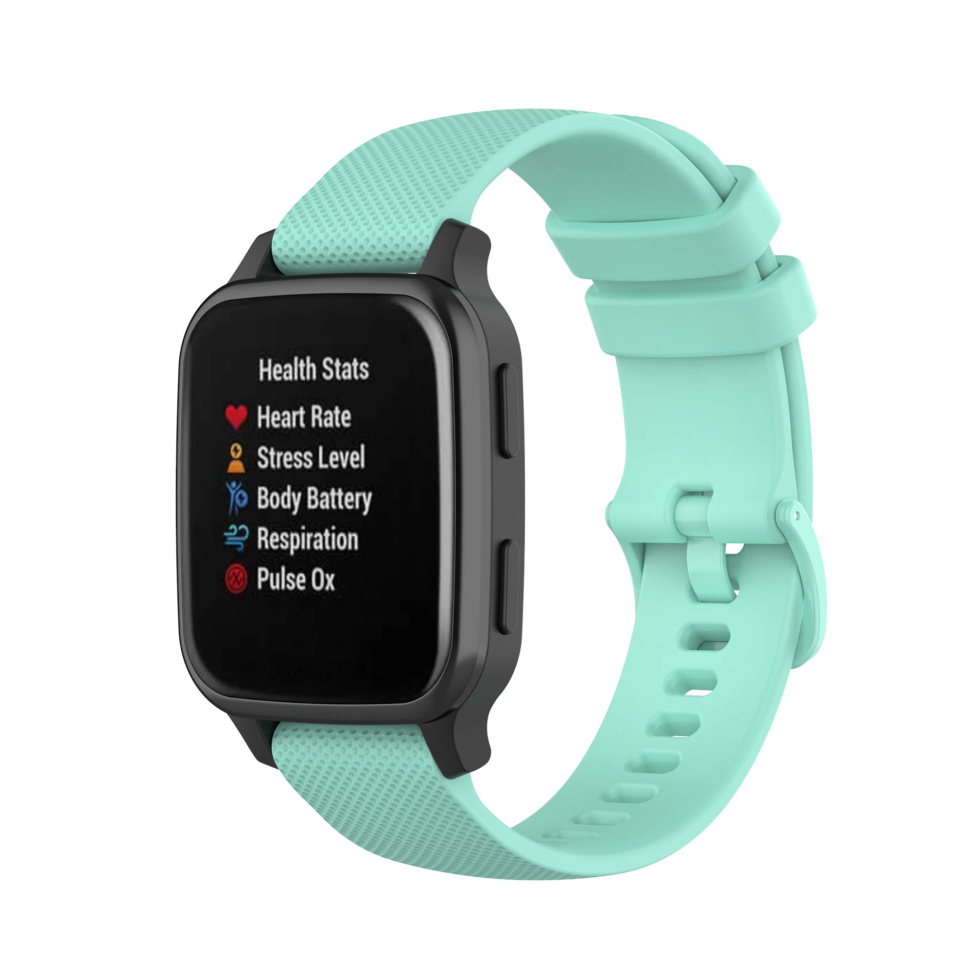 Chofit Silicone Bands Compatible with Garmin Venu Sq Music/Vivoactive 5 Strap, Soft Replacement Sport Wristband Bracelet Arm Band for Venu Sq Music/Venu Sq/Venu/Venu 2 Plus (Teal)