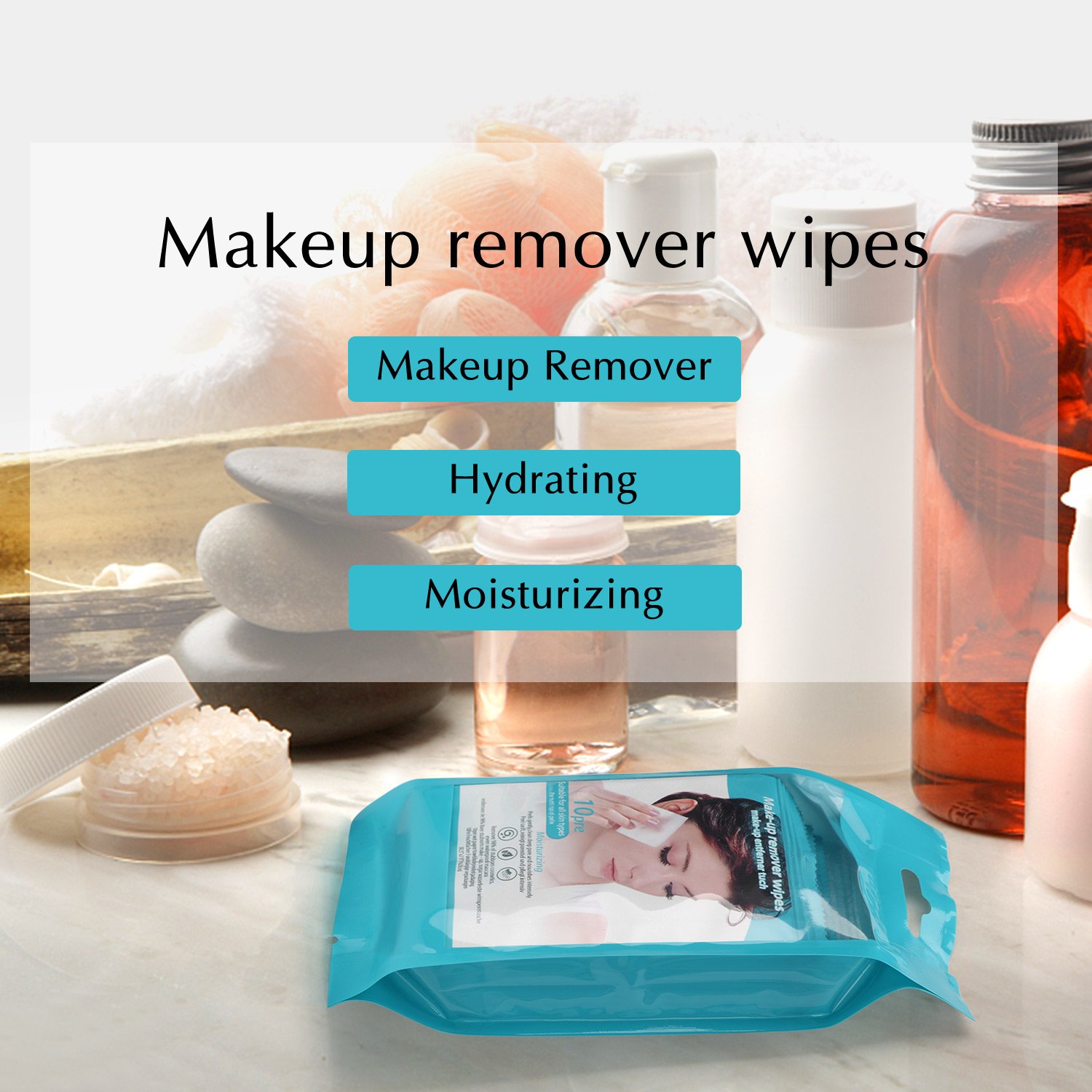 Salviettine struccanti salviettine per salviettine da 10 in 1 - Salviette per pelli sensibili e secche/3 x 10 pezzi